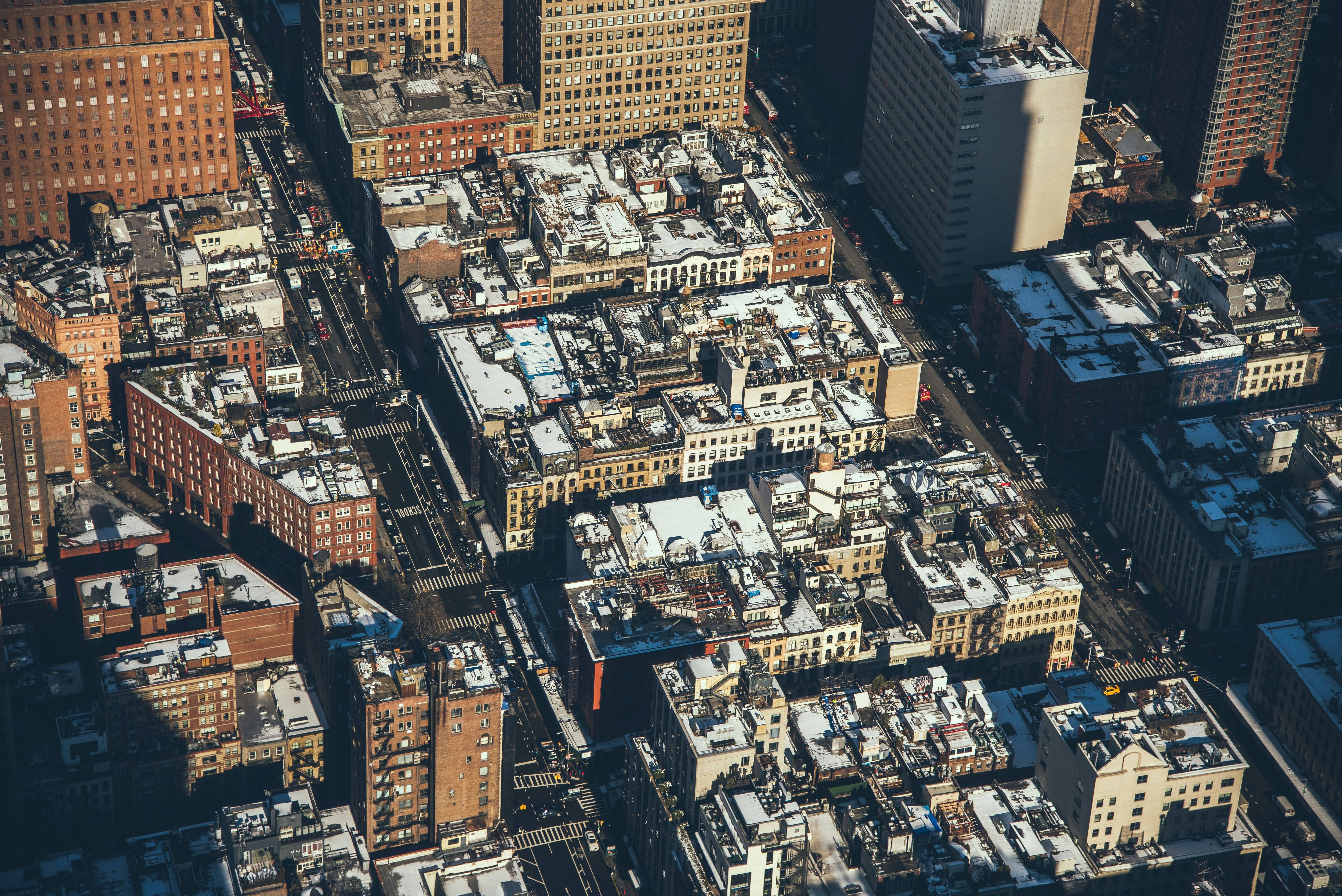 aerial photography of buildings